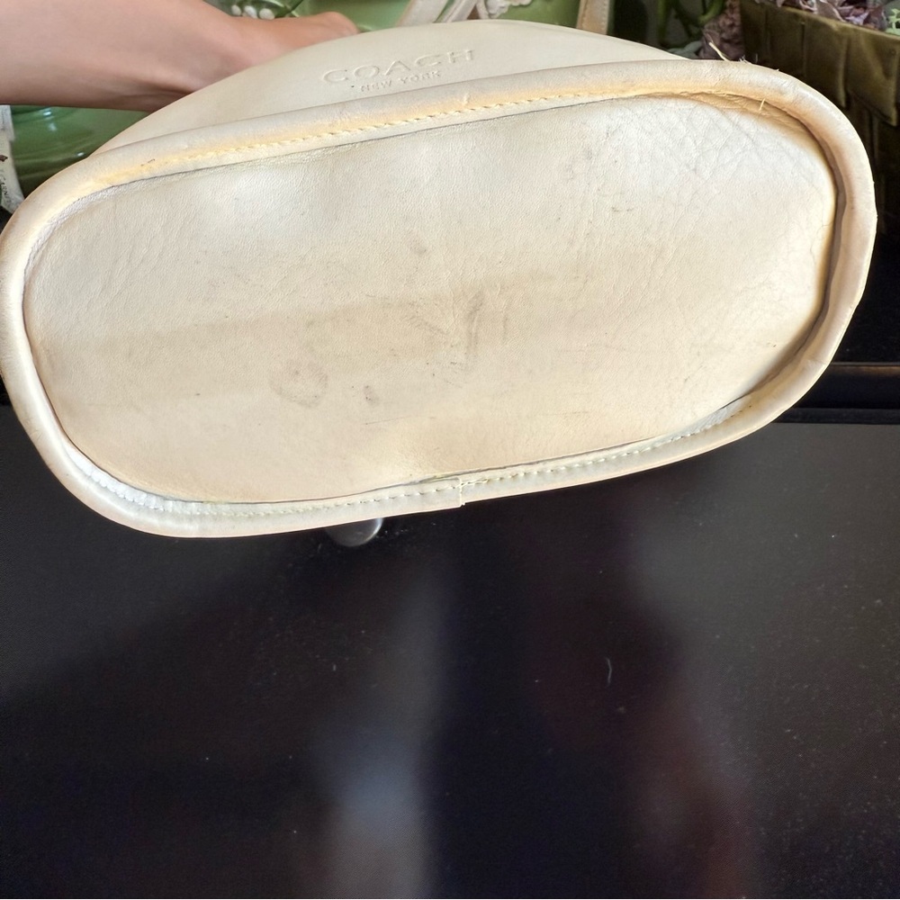 COACH Vintage Tribeca Shoulder Bag in Bone Leather - Picture 8 of 11